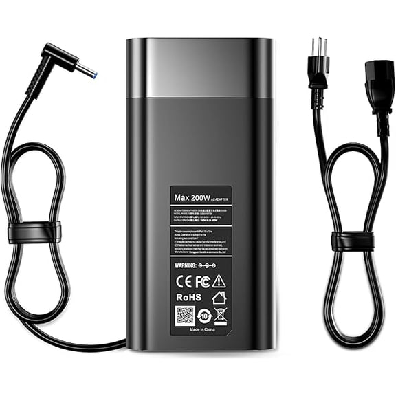 200W Laptop Charger Compatible with HP Victus 15 17 Omen Pavilion Gaming 15 17 ZBook Fury Create Studio 17 15 G9 G10 G8 G7 G6 G5 G4 Envy 15 15u 2020 TPN-DA10 L00818-850 Power Cord