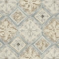 thumbnail image 6 of SAFAVIEH Blossom Keighley Geometric Fringe Wool Runner Rug, Beige/Light Blue, 2'3" x 8', 6 of 7