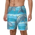 thumbnail image 2 of Gaeub Dolphin Mens Swim Trunks Stretch Beach Shorts Quick Dry for Men Swim Shorts Swimwear with Pockets- Medium, 2 of 9