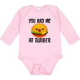 thumbnail image 3 of Inktastic You Had Me at Burger Boys or Girls Long Sleeve Baby Bodysuit, 3 of 5
