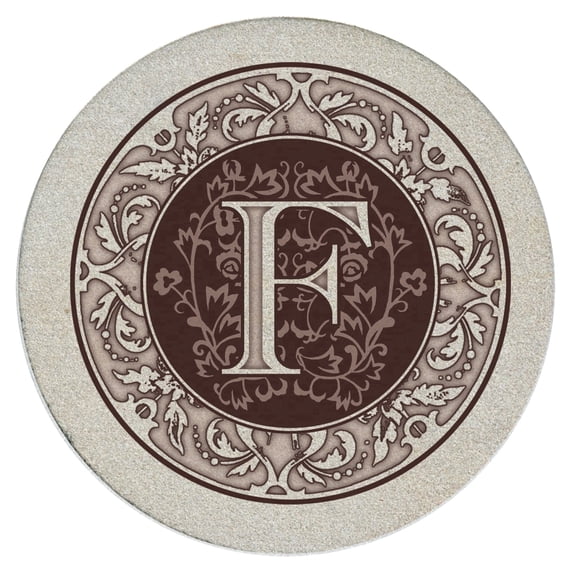 Thirstystone 4 Pack Monogram Letter F Natural Sandstone Coasters