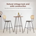 thumbnail image 3 of Jaxsen Faux Leather Indoor Kitchen Dining Chairs Set of 2 with Rattan Backrest Modern Industrial Upholstered Chairs mid Century Metal Dining Chair Suitable for Dining Room Wine Bar Whiskey Brown,18", 3 of 8