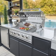 Backyard Discovery Fusion Flame 2 Galvanized Steel Outdoor Kitchen, Grill, Pizza Oven