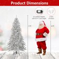 thumbnail image 3 of Gymax 7 FT Snow-flocked Artificial Christmas Tree w/65 Sphere Lights 350 LED Lights, 3 of 10