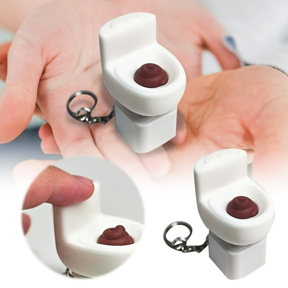 Toilet Voice Prank Gadget with Realistic Sound Effects and Flashing Light for Hilarious Practical Jokes and Stress Keychain Novelty Toy