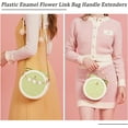 thumbnail image 4 of 6pcs Purse Extender 14.8cm 5.8 Inch Bag Strap Extender Plastic Enamel Flower Chain with Alloy Swivel Clasps Short Handbag Chain Straps Replacement for Crossbody Purse Light Gold 6 Colors, 4 of 6