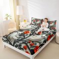 thumbnail image 2 of Manfei Cartoon Cute Ghost Fitted Sheet Queen,Gothic Halloween Bedding,3-Piece,1 Fitted Sheet and 2 Pillowcases, 2 of 6