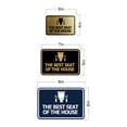 thumbnail image 5 of Signs ByLITA Classic Framed The Best Seat Of The House Sign (Navy Blue/ White) - Large, 5 of 6