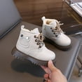 thumbnail image 4 of OWUUcdse Girls Thermal Snow Boots, Lace Up Non-Slip Thermal Fleece-lined Shoes for Cold Weather Beige Size 11 (Little Kids), 4 of 7