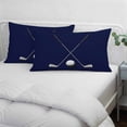 thumbnail image 4 of Golf Ball Pillow Covers 12"x20", Navy Blue Monochrome Sport Soft Brushed Microfiber Breathable Throw Pillow Covers, Decorative Pillowcase with Zipper for Couch Sofa Bedroom Living Room, 4 of 9