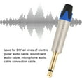 thumbnail image 4 of PVC Buffering  Gold-plated Treatment 6.35mm Plug, 5Pcs Mono Audio Cable Plug, for Electric Guitar Audio Cable Sound Card Audio Cable blue tail, 4 of 7