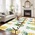 thumbnail image 2 of 8'x10' Area Rugs, Hello Summer Indoor Outdoor Area Rug for Living Room Bedroom, Summer Yellow Fruits Watercolor Washable Bathroom Rugs Kitchen Floor Carpet Mats Home Decor Aesthetic, 2 of 8