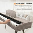 thumbnail image 5 of GLARRY Digital Piano Keyboard, 88 keys Full Weighted Electric Piano, Heavy Hammer Action Keyboard with 3 Pedals for Beginner, Bluetooth, Power Supply, 2 Speakers (Grey), 5 of 7