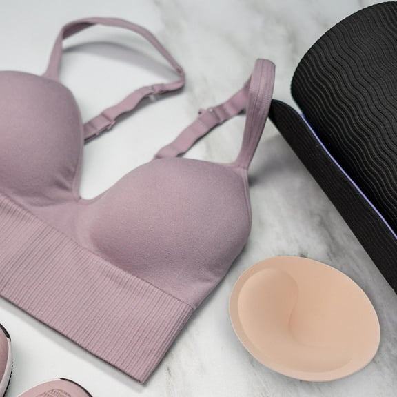 BESTOYARD Sponge Pad Bathing Suit Inserts Beige 3 Pairs Lightweight Sports Women Swimming