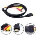thumbnail image 2 of YUEVE Ps5 Feet Male to 3 AV Composite Male M/M Connector Adapter Cord, 2 of 9