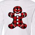 thumbnail image 4 of Inktastic Buffalo Plaid Gingerbread Man Long Sleeve Youth T-Shirt, 4 of 5
