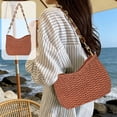 thumbnail image 6 of Bomd Small Summer Crossbody Bags for Women, Beach Handmade Straw Woven Pocketbooks Handbag Shoulder Purse, Lightweight Stylish, for Casual Outings, Vacation, Beach Trips Daily Use,Brown, 6 of 7