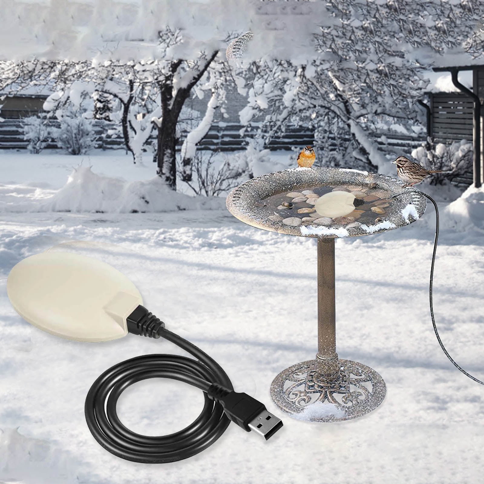 Bird Bath Deicer Outdoor Pond Deicer Winter Deicer Thermostatically