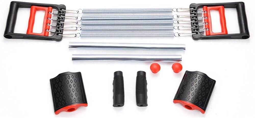 Miumaeov 3-in-1 Spring Chest Expander, Chest Workout Equipment with 5 Springs, Freely Disassembled for Muscle Expansion, Arm Strength Training