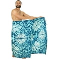 thumbnail image 3 of HAPPY BAY Men's Pareo Swim Trunk Surfing Sarong Long Beach Wrap One Size Navy, Tie Dye Summer Vacation Party, 3 of 5