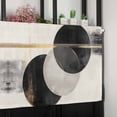 thumbnail image 7 of Valances for Windows Abstract Art Black Gold Circle Moon Stripe Mottled Geometric Valance Rod Pocket Window Treatments Curtains for Kitchen Small Windows Living Room Bedroom Bathroom, 60"x18", 7 of 7
