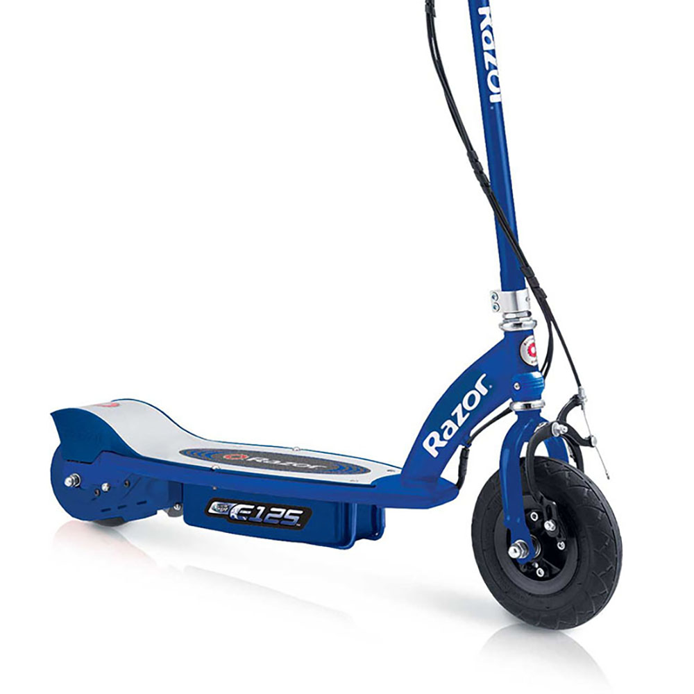 kids blue scooter
