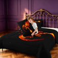 thumbnail image 4 of Manfei Fantasy Red Dragon Animals Queen Comforter Set,Gothic Wildlife Comforter Sets Queen,Black Orange,Black Reversible,3 Pieces,1 Comforter and 2 Pillowcases, 4 of 7