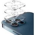 thumbnail image 1 of (3 pieces) tempered glass camera lens protective film 9H hardness, compatible with iPhone 12 pro 6.1-inch tempered glass (suitable for phone case use, 1 of 4