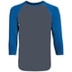 thumbnail image 1 of Camiseta de manga raglán de poliéster absorbente para jóvenes GRAPHITE/ ROYAL M Ropa deportiva Augusta 1506, 1 of 1