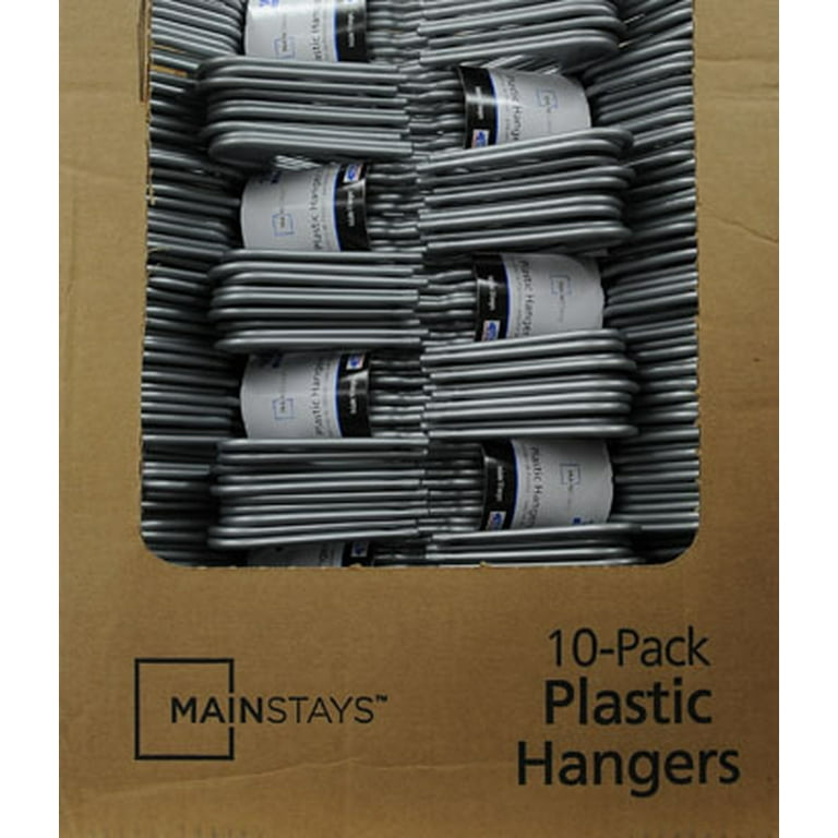 3 (10 pk) Mainstays Adult Notched Clothing Hangers!! Gray 30 count
