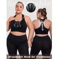 thumbnail image 3 of Plus Size Sports Bra for Women Racerback Wireless Padded Bra for Yoga, Hiking, Cycling, 3 of 6