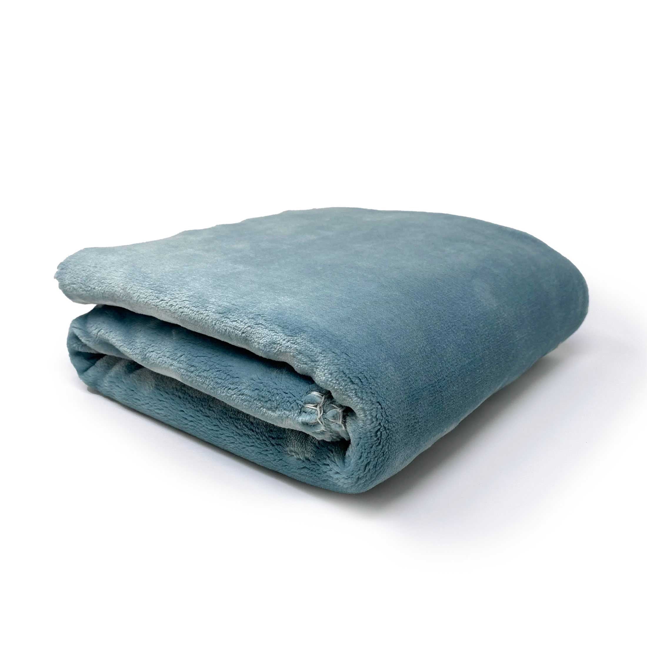 American Blanket Company Luster Loft Whip Stitch Infant Blanket Softest Blue 30in x 40in Unisex