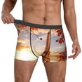 thumbnail image 2 of Kdxio Men's Boxer Briefs with Eiffel Tower with red leaves in Paris Print - Comfortable and Breathable Underwear for Everyday Wear, 2 of 7