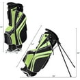 thumbnail image 2 of YEXJ Golf Stand Bag with 6 Way Top Dividers, Lightweight Golf Bag with Adjustable Dual Strap & 8 Pockets, Waterproof Rain Hood, Portable for Men Women,Green, 2 of 10