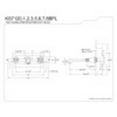 thumbnail image 4 of Kingston Brass KS7120BPL 8" Center Wall Mount Bathroom Faucet, Matte Black, 4 of 4