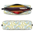 thumbnail image 2 of Pofeuu Moon And Rabbit Print Leather Pencil Case, Leather Pencil Pouch Large Capacity, Big Pencil Pouch with Zipper Vintage Pen Bag Fountain Pen Holder, 2 of 7