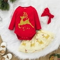 thumbnail image 2 of RIJOPUTY Christmas Outfit 2t Boy Boys 4t Christmas 4t Girls Christmas 5t Girls Clothes Girls Overalls Size 7-8 Trendy Toddler Girl Outfits Baby Boy, Red 0-3 Months, 2 of 9