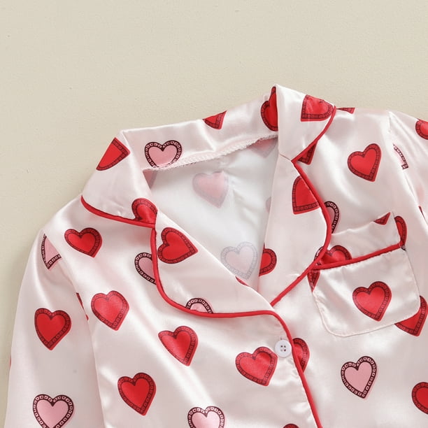 Girls heart pajamas hotsell