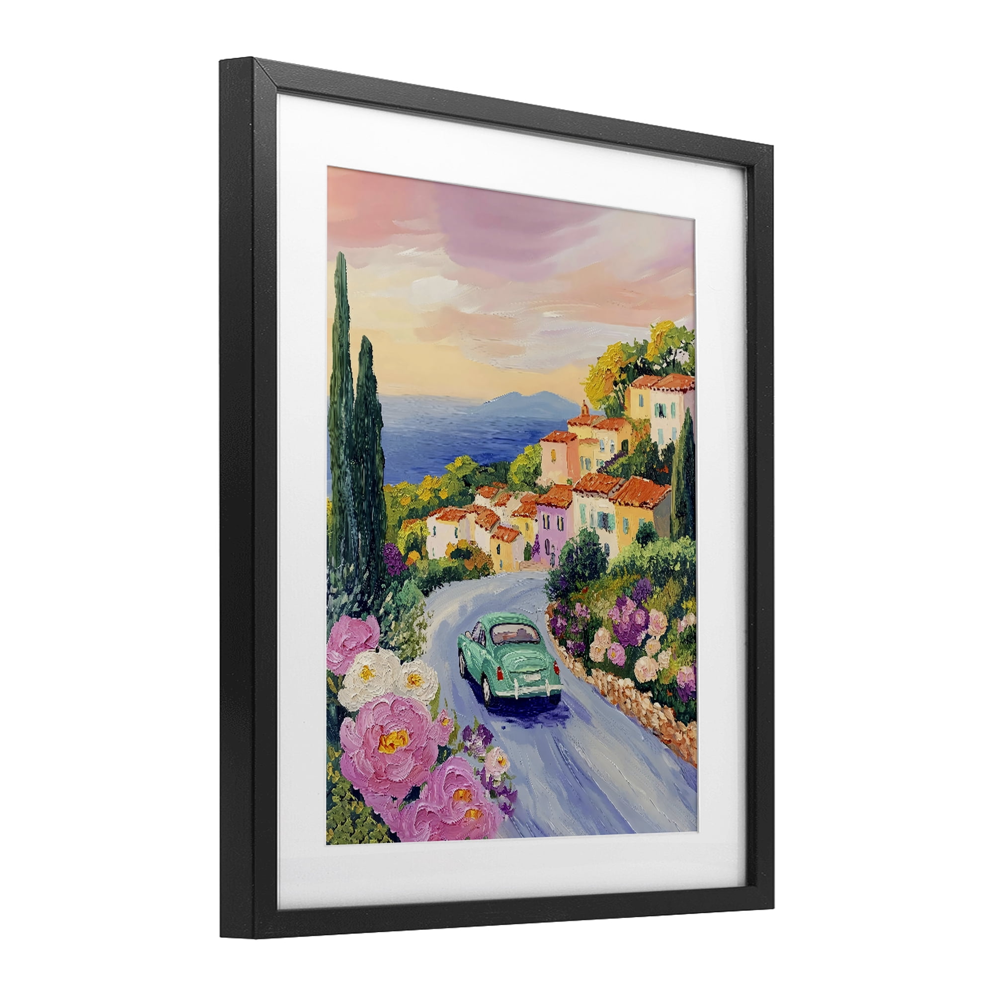 Stupell Industries Driving Along The Coast Black Framed Print Under Glass, design by The Prints Vibe