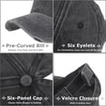thumbnail image 4 of TOPTIE Ponytail Hat Criss Cross Messy High Bun Distressed Cap Baseball Hat-Orange, 4 of 7