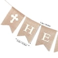 thumbnail image 2 of 1 Set He Is Risen Sign Banner in Light Brown and White for Easter and Celebration Activities, 2 of 8