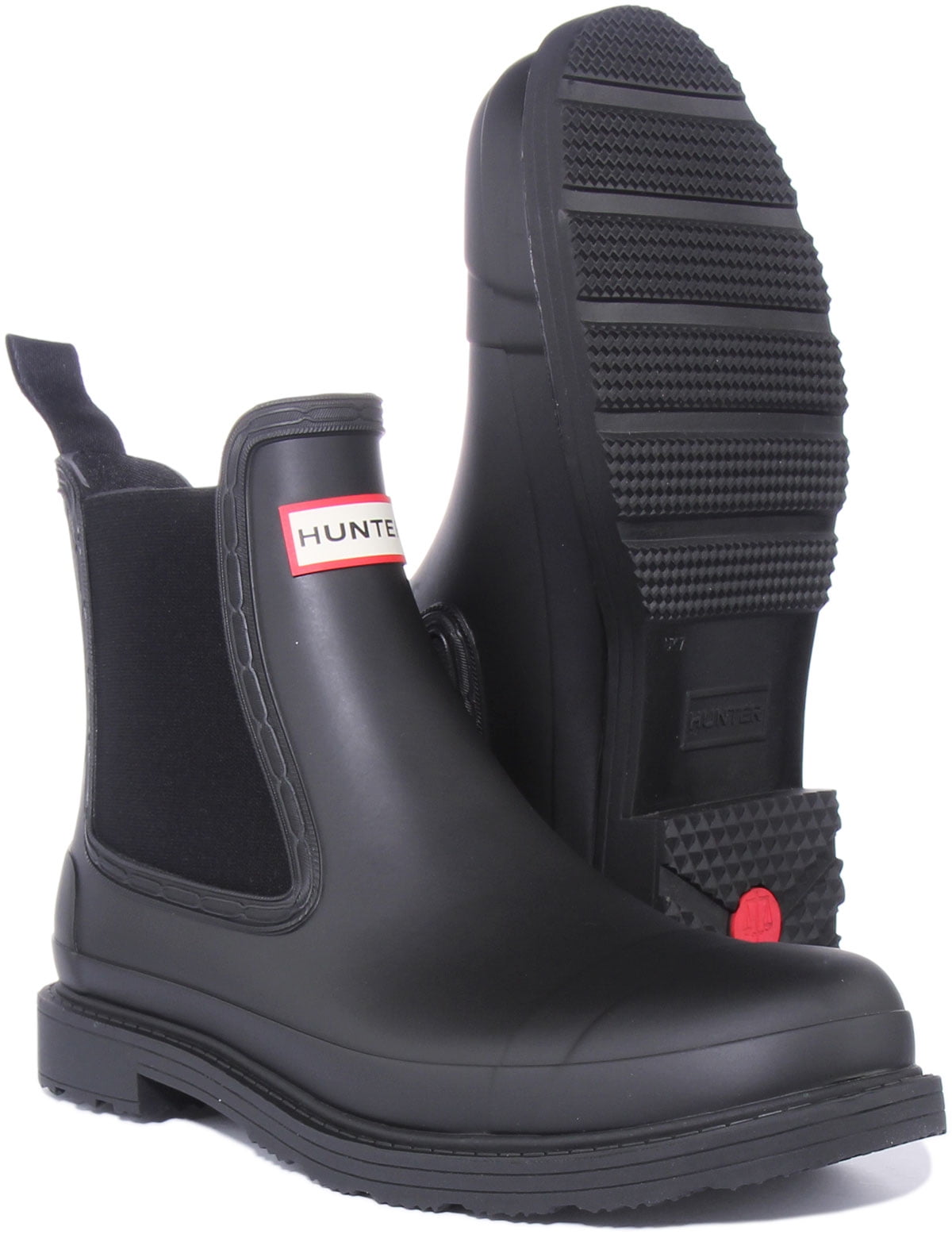 Hunter Original Women's Commando Gloss Chelsea Boots In