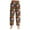 Wine, variant on Women's Christmas Print Cuffed Ankle Pants, Casual Pajama Style, Beige, Size L