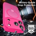 thumbnail image 3 of Funda magnética Oterkin para iPhone 17 Pro, color rosa intenso mate, 3 of 6