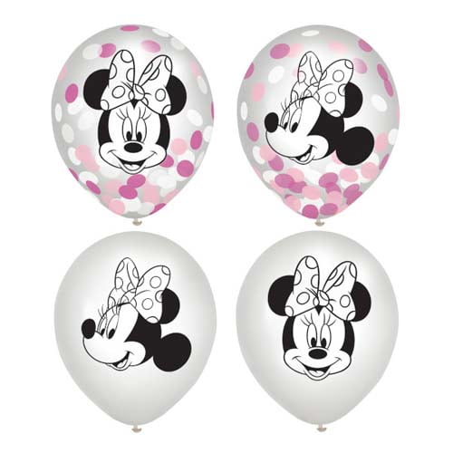 10 Balloons Mickey Mouse Balloons Minnie Mouse Balloons Latex Black Pink 