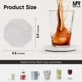 thumbnail image 5 of Radicaln White Marble Coasters Set of 6 Handmade 3.5 inch Star Coasters for Drinks, Elegant Coaster Set with Holder for Dining and Coffee Tables, 5 of 7