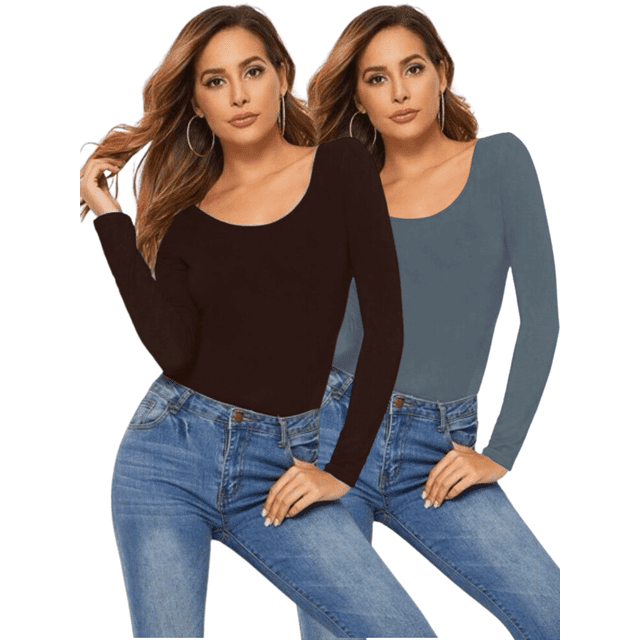 Set 2 Blusas Mujer Manga Larga Interior Térmico Invierno Dama UNITALLA