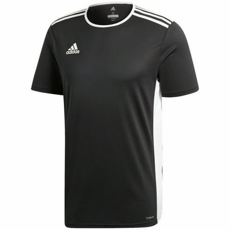 Adidas Men's T-Shirt Entrada 18 Climalite Aeroready Crew Sports Gym Workout Top, Black, XL