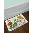 thumbnail image 2 of Colorful Bath Mat, Various Herbs Spices and Dried Foods Culinary Theme Image Top View, Plush Bathroom Decor Mat with Non Slip Backing, 29.5" X 17.5", Off White and Multicolor, by Ambesonne, 2 of 2