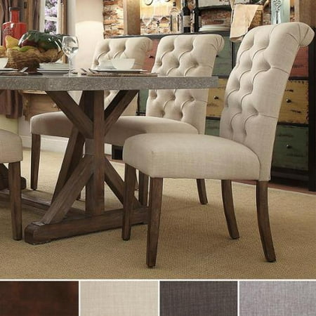 Signal Hills Benchwright Tufted Rolled Back Parsons Chairs By Set Of 2